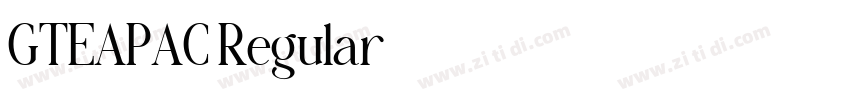 GTEAPAC Regular字体转换